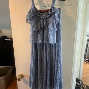 Zara Gray Lace Blouse